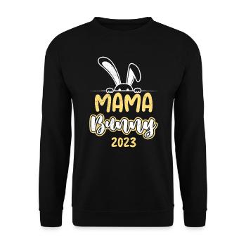 Mama Rabbit 2023 get pregnant Mother Mom - Unisex Sweatshirt - black - Front - Alina (178cm) & Michal (187cm)