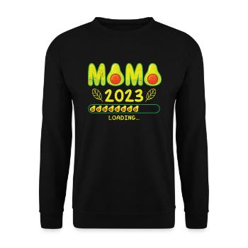 Mom 2023 loading Pregnancy Baby Avocado - Unisex Sweatshirt - black - Front - Alina (178cm) & Michal (187cm)