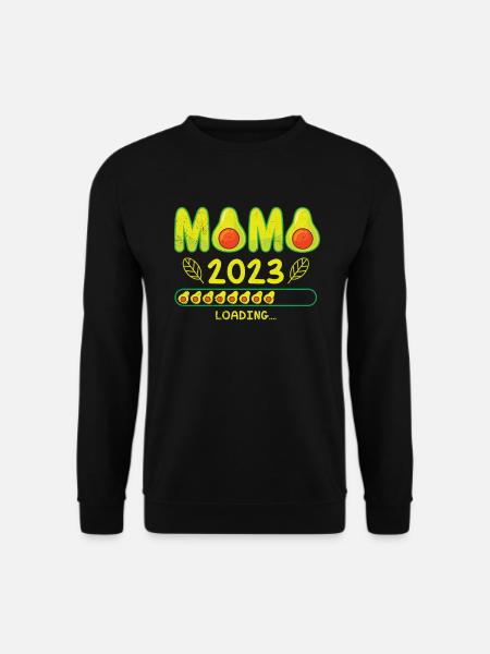 Mama 2023 loading Schwangerschaft Baby Avocado - Unisex Pullover - Schwarz
