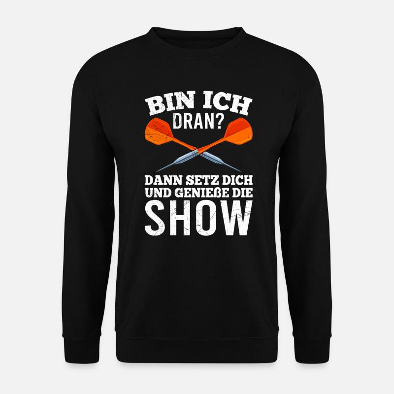 Dart spielen Dart Flights Darts Punktzahl Dart - Unisex Pullover - Schwarz