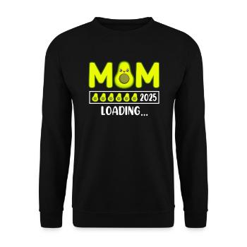 Mama 2025 Baby loading Avocado Liebe Mama - Unisex Pullover - Schwarz - Vorne - Alina (178cm) & Michal (187cm)