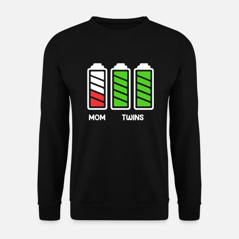 Mère jumelle Mère de 2 enfants Enceinte de jumeaux - Sweat-shirt Unisexe - noir