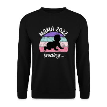 Maman 2023 Chargement de bébé Jeunes filles enceintes - Sweat-shirt Unisexe - noir - Devant - Alina (178cm) & Michal (187cm)