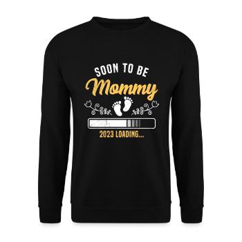 I'm going to be a mom - Unisex Sweatshirt - black - Front - Alina (178cm) & Michal (187cm)