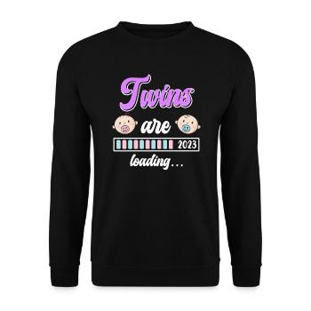 Twin Mom Twins loading Young Girls Mom - Unisex Sweatshirt - black - Front - Alina (178cm) & Michal (187cm)