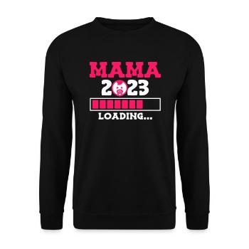 Mom 2023 Baby loading Pregnant with Girl - Unisex Sweatshirt - black - Front - Alina (178cm) & Michal (187cm)