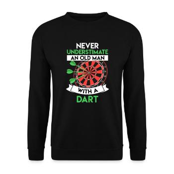 Ne sous-estimez jamais un vieil homme - Sweat-shirt Unisexe - noir - Devant - Alina (178cm) & Michal (187cm)
