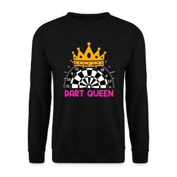 Dart Queen Darts Accessoires Fléchettes Femme - Sweat-shirt Unisexe - noir - Devant - Alina (178cm) & Michal (187cm)