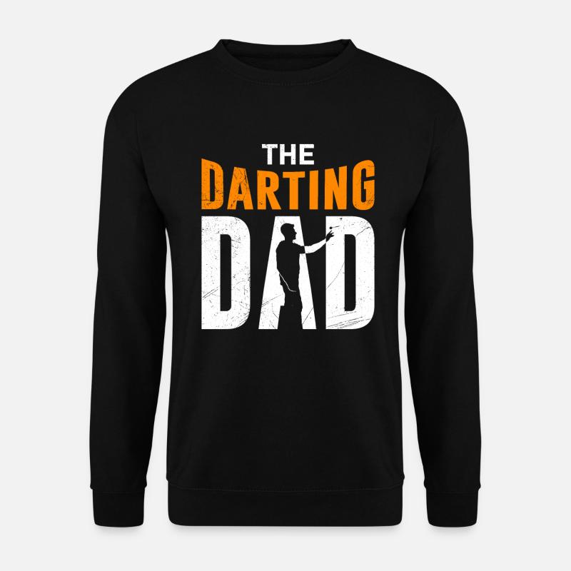 The Darting Dad Dartspieler Papa - Unisex Pullover - Schwarz