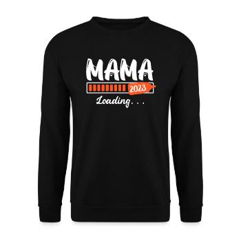 Mama to be 2023 pregnant with girl Boy Mom - Unisex Sweatshirt - black - Front - Alina (178cm) & Michal (187cm)