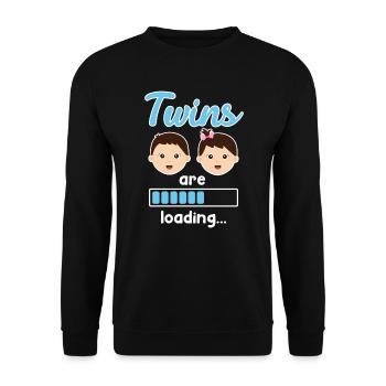 Twins Pregnant With Twins Young Girl - Unisex Sweatshirt - black - Front - Alina (178cm) & Michal (187cm)