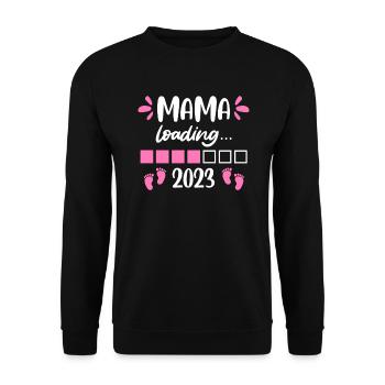 Mom 2023 Baby loading Pregnant with Girl - Unisex Sweatshirt - black - Front - Alina (178cm) & Michal (187cm)