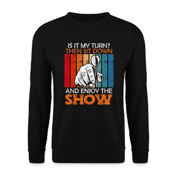 Dart Play Darts Show Score Darts - Unisex Sweatshirt - black - Front - Alina (178cm) & Michal (187cm)