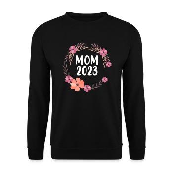 Mom 2023 - Unisex Sweatshirt - black - Front - Alina (178cm) & Michal (187cm)