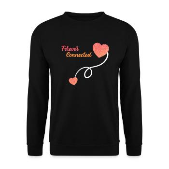 Forever Connected Maman Enfant Bébé Grossesse - Sweat-shirt Unisexe - noir - Devant - Alina (178cm) & Michal (187cm)