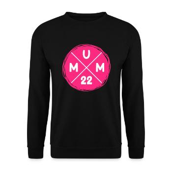 Mama 2022 Werdende Mama Schwangerschaft Mum 2022 - Unisex Pullover - Schwarz - Vorne - Alina (178cm) & Michal (187cm)