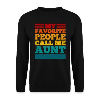 My dearest people call me Aunt - Unisex Sweatshirt - black - Front - Alina (178cm) & Michal (187cm)