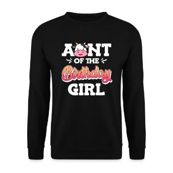 Beste Tante der Welt Geburtstagskind Nichte Tant - Unisex Pullover - Schwarz - Vorne - Alina (178cm) & Michal (187cm)