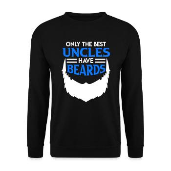 Les meilleurs oncles ont une barbe - Sweat-shirt Unisexe - noir - Devant - Alina (178cm) & Michal (187cm)