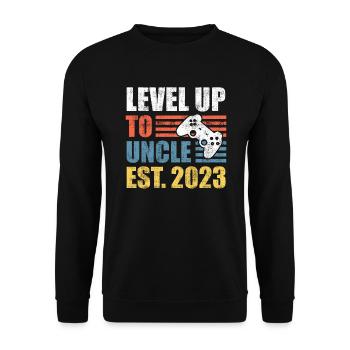 Niveau jusqu’à Oncle 2023 - Sweat-shirt Unisexe - noir - Devant - Alina (178cm) & Michal (187cm)