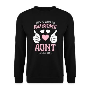 Voici à quoi ressemble la meilleure tante du monde Oncle Tante - Sweat-shirt Unisexe - noir - Devant - Alina (178cm) & Michal (187cm)