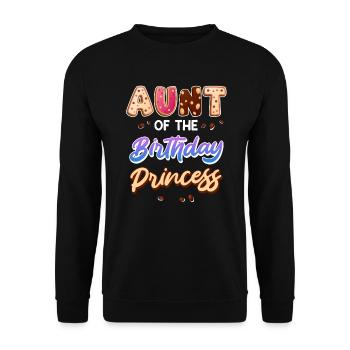 Beste Tante der Welt Geburtstagskind Nichte Tante - Unisex Pullover - Schwarz - Vorne - Alina (178cm) & Michal (187cm)