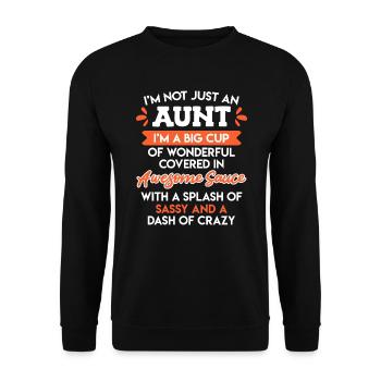 Wundervolle Tante Beste Tante der Welt Tante - Unisex Pullover - Schwarz - Vorne - Alina (178cm) & Michal (187cm)
