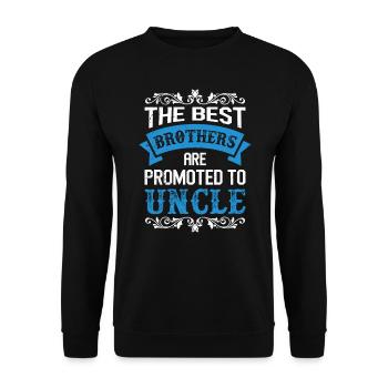 Les meilleurs frères sont promus oncle - Sweat-shirt Unisexe - noir - Devant - Alina (178cm) & Michal (187cm)