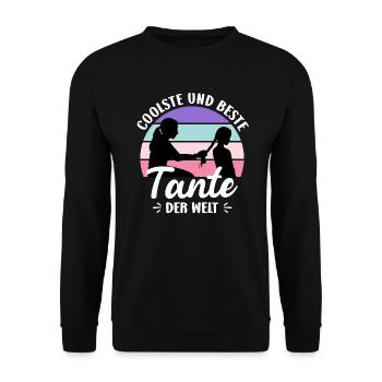 La plus cool et la meilleure tante du monde Oncle tante - Sweat-shirt Unisexe - noir - Devant - Alina (178cm) & Michal (187cm)