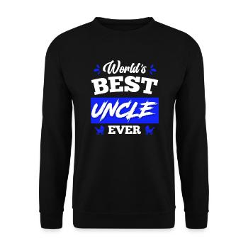 World s best Uncle ever Bester Onkel - Unisex Pullover - Schwarz - Vorne - Alina (178cm) & Michal (187cm)