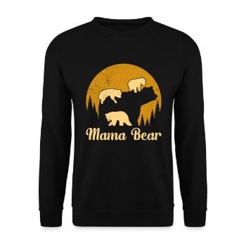 Mama Bear Expectant Mama - Unisex Sweatshirt - black - Front - Alina (178cm) & Michal (187cm)