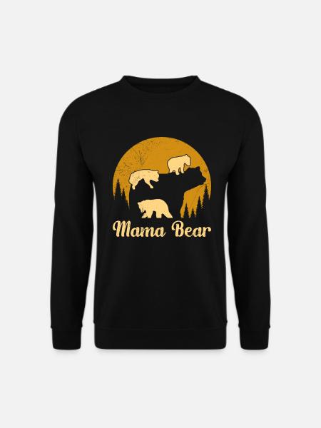 Mama Bär werdende Mama - Unisex Pullover - Schwarz