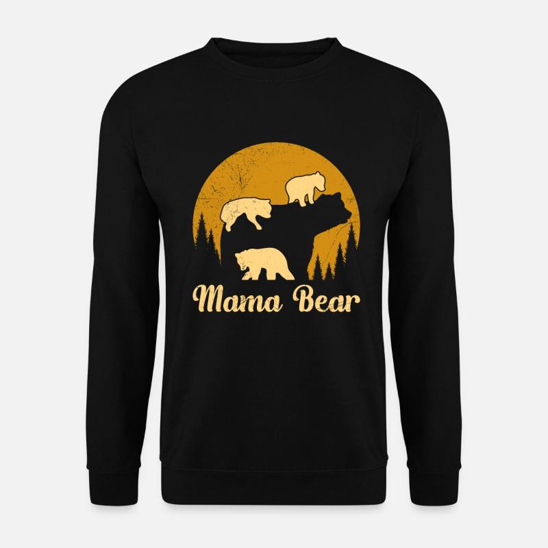 Maman Ours Expectative Maman - Sweat-shirt Unisexe - noir