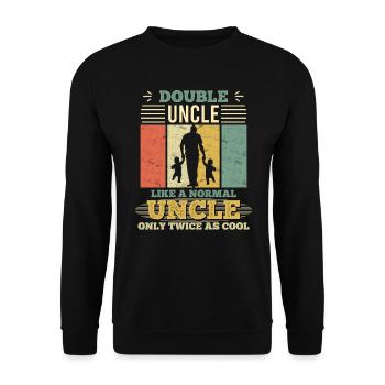 Double uncle normal uncle - Unisex Sweatshirt - black - Front - Alina (178cm) & Michal (187cm)