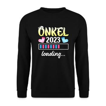 Onkel 2023 loading bester Onkel 2023 - Unisex Pullover - Schwarz - Vorne - Alina (178cm) & Michal (187cm)