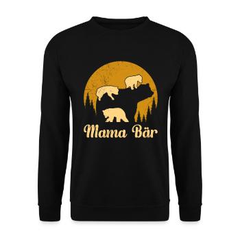 Mama Bear Expectant Mama - Unisex Sweatshirt - black - Front - Alina (178cm) & Michal (187cm)