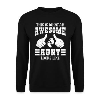 Voici à quoi ressemble la meilleure tante du monde Oncle Tante - Sweat-shirt Unisexe - noir - Devant - Alina (178cm) & Michal (187cm)