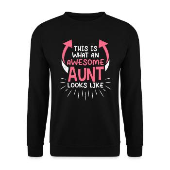 This is what a cool aunt looks like Best Aunt - Unisex Sweatshirt - black - Front - Alina (178cm) & Michal (187cm)