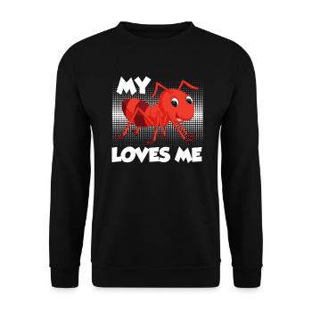Ma tante m’aime Fourmi Tante Meilleure tante - Sweat-shirt Unisexe - noir - Devant - Alina (178cm) & Michal (187cm)