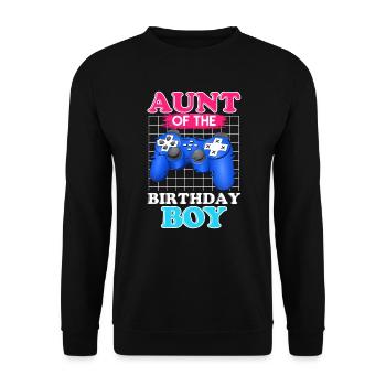 Best Aunt in the World Birthday Child Nephew Aunt - Unisex Sweatshirt - black - Front - Alina (178cm) & Michal (187cm)
