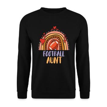 Tante de football ma tante va au football avec moi - Sweat-shirt Unisexe - noir - Devant - Alina (178cm) & Michal (187cm)