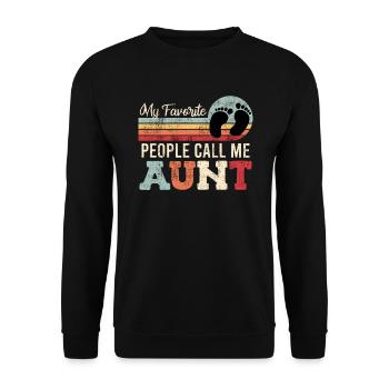 Marraine Mes proches m’appellent tante - Sweat-shirt Unisexe - noir - Devant - Alina (178cm) & Michal (187cm)
