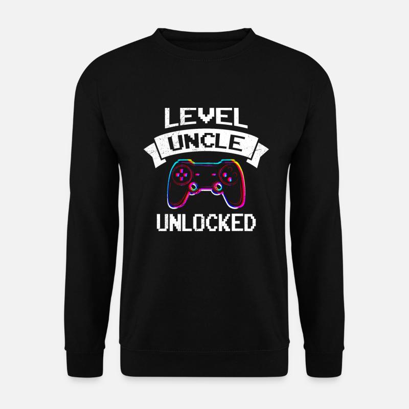 Level Onkel freigeschaltet - Unisex Pullover - Schwarz