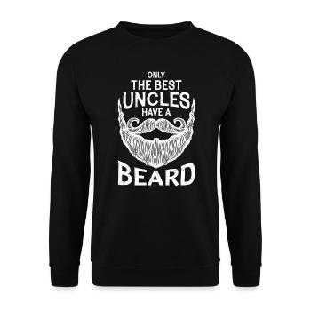 The best uncles have a beard uncle - Unisex Sweatshirt - black - Front - Alina (178cm) & Michal (187cm)