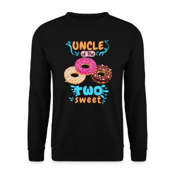 Oncle des deux bonbons Oncle de deux - Sweat-shirt Unisexe - noir - Devant - Alina (178cm) & Michal (187cm)