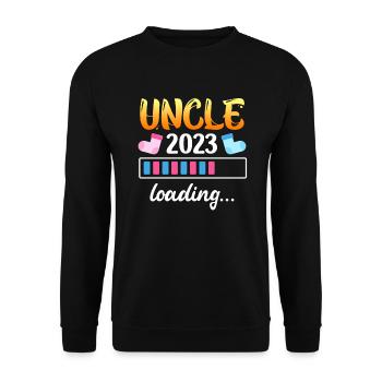 Onkel 2023 loading bester Onkel 2023 - Unisex Pullover - Schwarz - Vorne - Alina (178cm) & Michal (187cm)