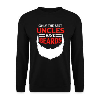 Les meilleurs oncles ont une barbe - Sweat-shirt Unisexe - noir - Devant - Alina (178cm) & Michal (187cm)