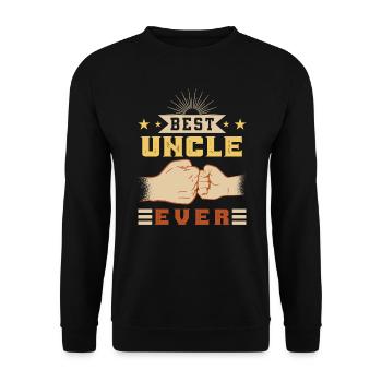 Best Uncle ever Vintage Uncle - Unisex Sweatshirt - black - Front - Alina (178cm) & Michal (187cm)