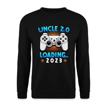 Uncle 2.0 loading double uncle uncle 2023 - Unisex Sweatshirt - black - Front - Alina (178cm) & Michal (187cm)