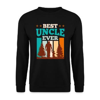 Best Uncle ever Uncle - Unisex Sweatshirt - black - Front - Alina (178cm) & Michal (187cm)